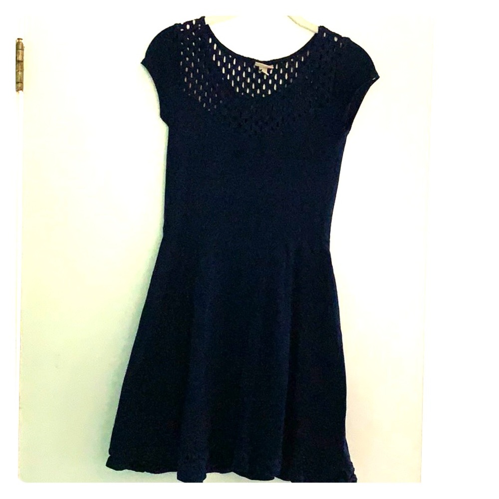 Lace navy dress